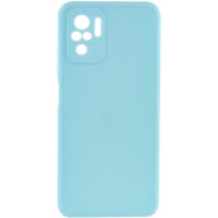 Накладка (з мікрофіброю) Soft Silk для Xiaomi Redmi Note 10 / Note 10S / Poco M5s- блакитний