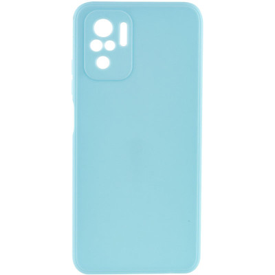 Накладка (з мікрофіброю) Soft Silk для Xiaomi Redmi Note 10 / Note 10S / Poco M5s- блакитний
