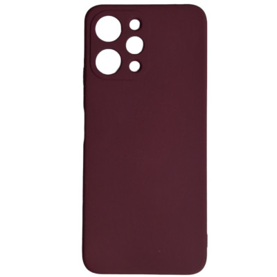 Накладка (з мікрофіброю) Soft Silk для Xiaomi Redmi 12 / Poco M6 Pro 5G- марсала