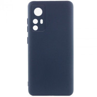 Накладка (з мікрофіброю) Soft Silk для Xiaomi Redmi Note 12s- темно-синій