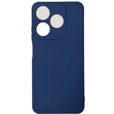 Накладка (з мікрофіброю) Soft Silk для Tecno Spark 10c 2023- темно-синій