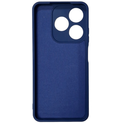 Накладка (з мікрофіброю) Soft Silk для Tecno Spark 10c 2023- темно-синій