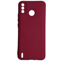 Накладка (з мікрофіброю) Soft Silk для Tecno Spark 6 Go- марсала