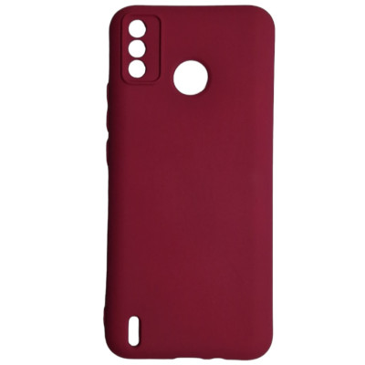 Накладка (з мікрофіброю) Soft Silk для Tecno Spark 6 Go- марсала