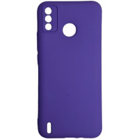 Накладка (з мікрофіброю) Soft Silk для Tecno Spark 6 Go- бузковий