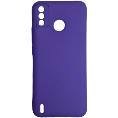 Накладка (з мікрофіброю) Soft Silk для Tecno Spark 6 Go- бузковий