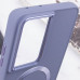 Накладка Bonbon Metal Style with Magnetic для Samsung S22 Ultra- сіра лаванда
