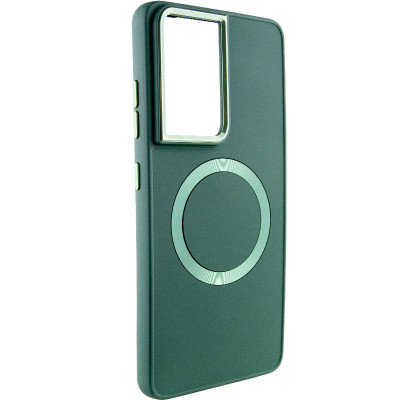Накладка Bonbon Metal Style with Magnetic для Samsung S23 Ultra- темно-зелений Накладка Bonbon Metal Style with Magnetic для Samsung S23 Ultra- темно-зелений