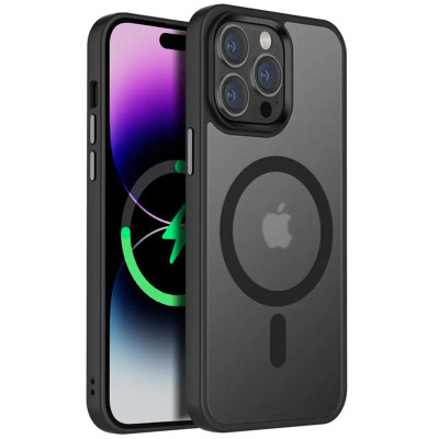 Накладка Metal Buttons with Magnetic Colorful для iPhone 14 (6.1``)- чорний Накладка Metal Buttons with Magnetic Colorful для iPhone 14 (6.1``)- чорний