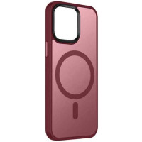 Накладка Metal Buttons with Magnetic Colorful для iPhone 15 (6.1``)- марсала