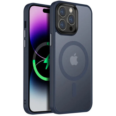 Накладка Metal Buttons with Magnetic Colorful для iPhone 15 Pro (6.1``)- синій Накладка Metal Buttons with Magnetic Colorful для iPhone 15 Pro (6.1``)- синій