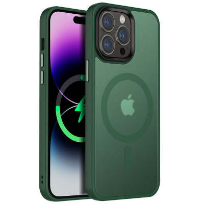 Накладка Metal Buttons with Magnetic Colorful для iPhone 15 Pro (6.1``)- зелений Накладка Metal Buttons with Magnetic Colorful для iPhone 15 Pro (6.1``)- зелений