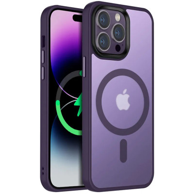 Накладка Metal Buttons with Magnetic Colorful для iPhone 15 Pro Max (6.7``)- темно-фіолетовий Накладка Metal Buttons with Magnetic Colorful для iPhone 15 Pro Max (6.7``)- темно-фіолетовий