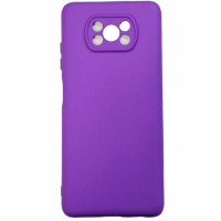 Накладка (з мікрофіброю) Silicone Cover Lakshmi Full Camera для Xiaomi Poco X3 / Poco X3 Pro- фіолетовий