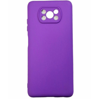 Накладка (з мікрофіброю) Silicone Cover Lakshmi Full Camera для Xiaomi Poco X3 / Poco X3 Pro- фіолетовий