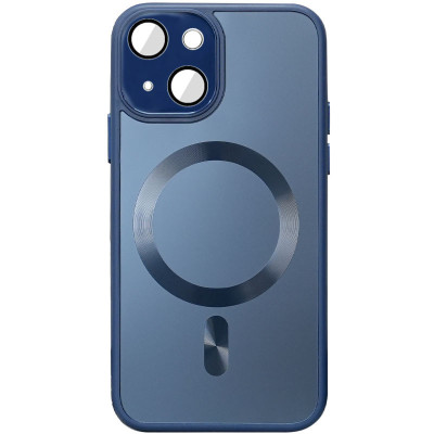 Накладка TPU+Glass Sapphire Midnight with Magnetic для iPhone 15 (6.1``)- темно-синій Накладка TPU+Glass Sapphire Midnight with Magnetic для iPhone 15 (6.1``)- темно-синій