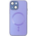 Накладка TPU+Glass Sapphire Midnight with Magnetic для iPhone 15 (6.1``)- бузковий