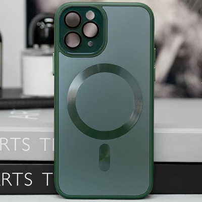 Накладка TPU+Glass Sapphire Midnight with Magnetic для iPhone 15 Pro (6.1``)- зелена трава Накладка TPU+Glass Sapphire Midnight with Magnetic для iPhone 15 Pro (6.1``)- зелена трава