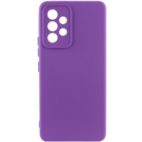 Накладка (з мікрофіброю) Silicone Cover Lakshmi Full Camera для Samsung A71- фіолетовий