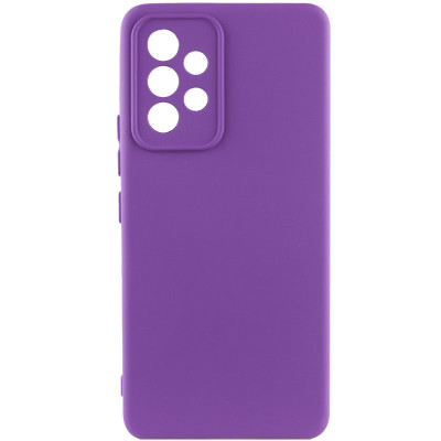 Накладка (з мікрофіброю) Silicone Cover Lakshmi Full Camera для Samsung A71- фіолетовий