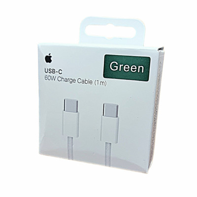 USB-C кабель Apple color textile 60W Type-C to Type-C- зелений USB-C кабель Apple color textile 60W Type-C to Type-C- зелений