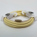 USB-C кабель Apple color textile 60W Type-C to Type-C- жовтий