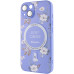 Накладка Secret Garden with Magnetic для iPhone 13 (6.1`)- бузковий Накладка Secret Garden with Magnetic для iPhone 13 (6.1`)- бузковий