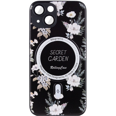 Накладка Secret Garden with Magnetic для iPhone 15 (6.1``)- чорний Накладка Secret Garden with Magnetic для iPhone 15 (6.1``)- чорний