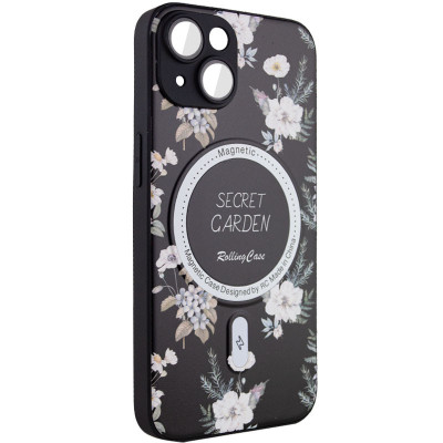 Накладка Secret Garden with Magnetic для iPhone 15 (6.1``)- чорний Накладка Secret Garden with Magnetic для iPhone 15 (6.1``)- чорний