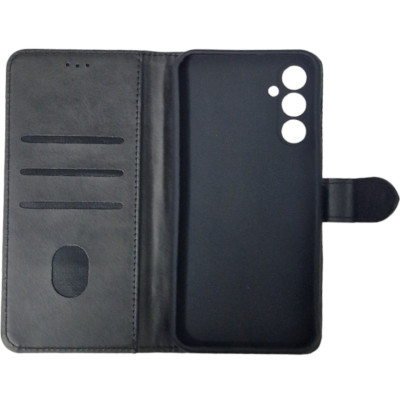 Чохол-книжка Leather Folio New для Samsung A13 5G / A04s (магнітна застібка)- чорний