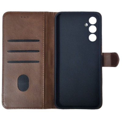 Чохол-книжка Leather Folio New для Samsung A13 5G / A04s (магнітна застібка)- коричневий