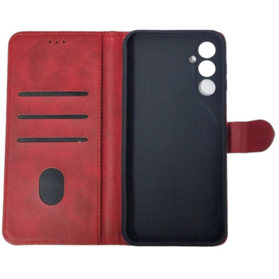 Чохол-книжка Leather Folio New для Samsung A24 4G (магнітна застібка)- червоний