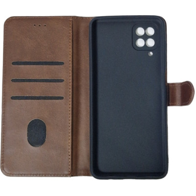 Чохол-книжка Leather Folio New для Samsung M33 5G (магнітна застібка)- коричневий