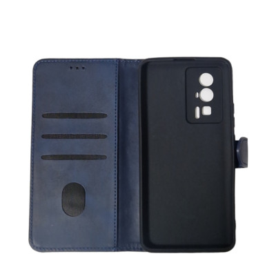 Чохол-книжка Leather Folio New для Xiaomi Poco F5 Pro (магнітна застібка)- синій