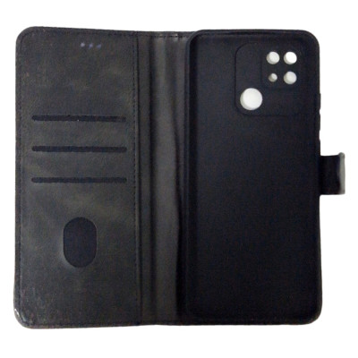 Чохол-книжка Leather Folio New для Xiaomi Redmi 10C (магнітна застібка)- чорний