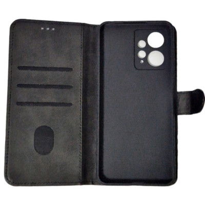 Чохол-книжка Leather Folio New для Xiaomi Redmi Note 12 4G (магнітна застібка)- чорний