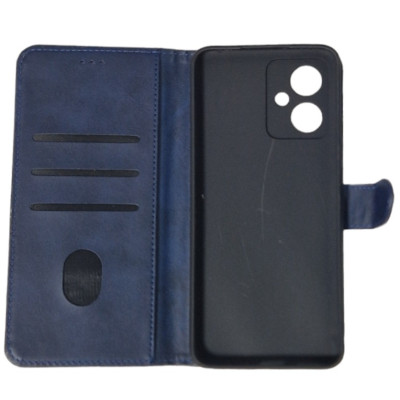 Чохол-книжка Leather Folio New для Xiaomi Redmi Note 12 5G/ Poco X5 5G (магнітна застібка)- синій