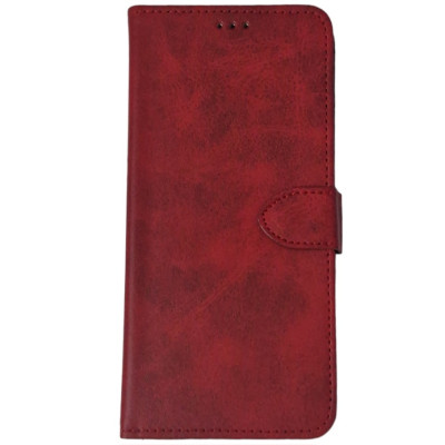 Чохол-книжка Leather Folio New для Xiaomi Redmi Note 12T Pro (магнітна застібка)- червоний Чохол-книжка Leather Folio New для Xiaomi Redmi Note 12T Pro (магнітна застібка)- червоний