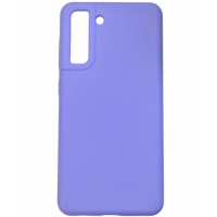 Накладка (з мікрофіброю) Silicone Cover Lakshmi (AAA) для Samsung S21 FE- бузковий
