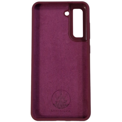 Накладка (з мікрофіброю) Silicone Cover Lakshmi (AAA) для Samsung S21 FE- сливовий