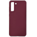 Накладка (з мікрофіброю) Silicone Cover Lakshmi (AAA) для Samsung S21 FE- сливовий