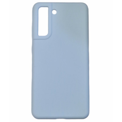 Накладка (з мікрофіброю) Silicone Cover Lakshmi (AAA) для Samsung S21 FE- солодкий синій