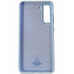 Накладка (з мікрофіброю) Silicone Cover Lakshmi (AAA) для Samsung S21 FE- солодкий синій