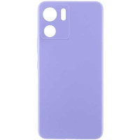 Накладка (з мікрофіброю) Silicone Cover Lakshmi Full Camera (AAA) для Motorola Edge 40- бузковий