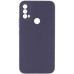Накладка (з мікрофіброю) Silicone Cover Lakshmi Full Camera (AAA) для Motorola Moto E40 / Moto E30 / Moto E20- темно-синій