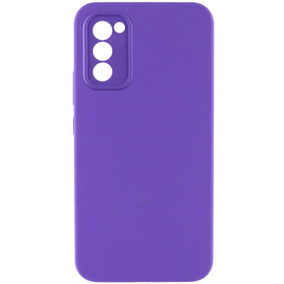 Накладка (з мікрофіброю) Silicone Cover Lakshmi Full Camera (AAA) для Samsung A14 4G/5G- аметист