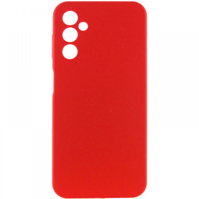 Накладка (з мікрофіброю) Silicone Cover Lakshmi Full Camera (AAA) для Samsung A14 4G/5G- червоний
