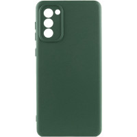 Накладка (з мікрофіброю) Silicone Cover Lakshmi Full Camera (AAA) для Samsung S20 FE- зелений