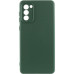 Накладка (з мікрофіброю) Silicone Cover Lakshmi Full Camera (AAA) для Samsung S20 FE- зелений