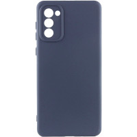 Накладка (з мікрофіброю) Silicone Cover Lakshmi Full Camera (AAA) для Samsung S20 FE- темно-синій